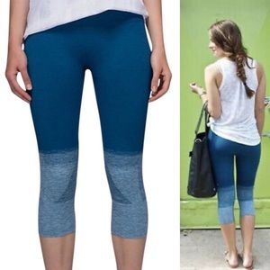 Lululemon Seamlessly Street Crop Heather Poseidon